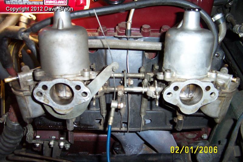 MGB1970/PreRestoration Projects/Carbs/mgb carbs linkage as installed
